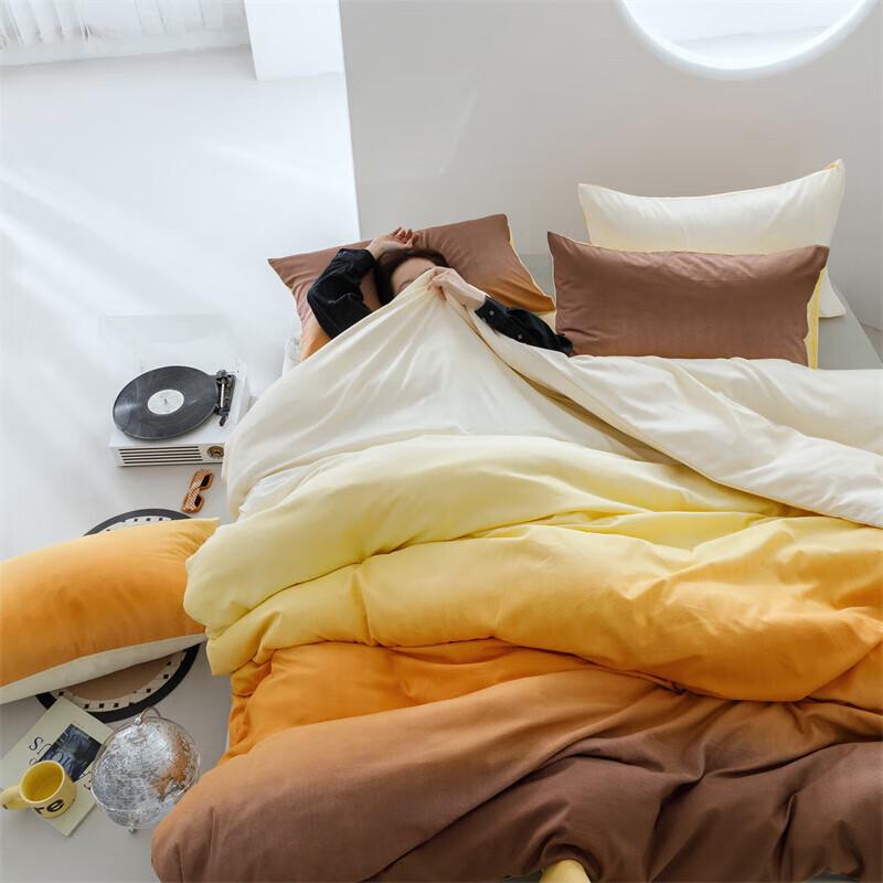 Honeyson Milk Fleece Spring 4-Piece Bedding Set