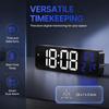 1.38x9.06x2.76in Electronic Alarm Clock Black Wall Mounted Clock LED Alarm Clock  For Bedrooms