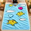 Flannel BlanketMr. Men & Little Miss Warm Soft Throw Blanket for Indoor Sofa Bed Living Room Use