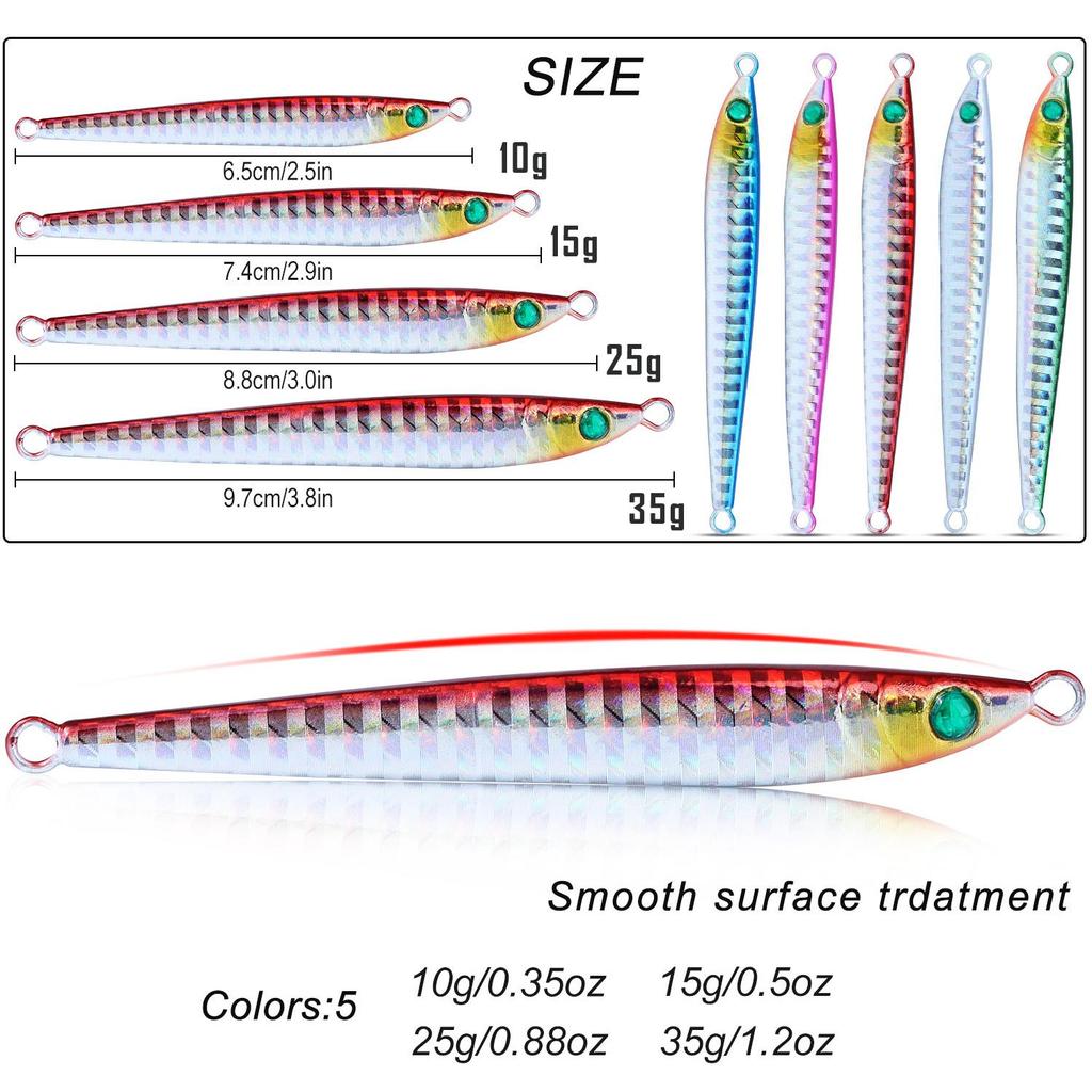 SOUGAYILANG Рыболовная приманка, 5 шт., балансир, жесткая рыболовная приманка высокого качества, рыболовные крючки, свинцовая жесткая приманка, отсадочные приманки