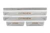Универсальные накладки на пороги Citroen V-2 (4 шт., нерж)