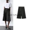 Spring New Women Clothes Commuter Style With Chain Belt Punk Fashion Long Casual Shorts 2143721