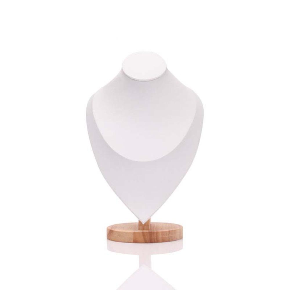 Wooden Necklace Display Rack Suede Display Model High Quality Neck Display Props Necklace
