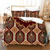 Ethiopian Eritrean Black Boho Paisley Polyester 3pcs Bedding Sets Single Double Bed Duvet Cover Set And 2pcs Pillow Cover