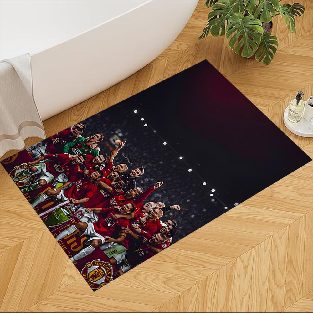 Red Devils United Pride 2D Printed Floor Mat Soft Plush Non-slip Bottom Corridor & Entryway Fashionable Home Decor Valentine's Day Gift