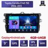 9-дюймовый Android Carplay для Toyota Corolla E140 150 2006-2013, автомобильный радиоприемник, мультимедийный видеоплеер, GPS-навигация, WIFI, 4 + 64 ГБ