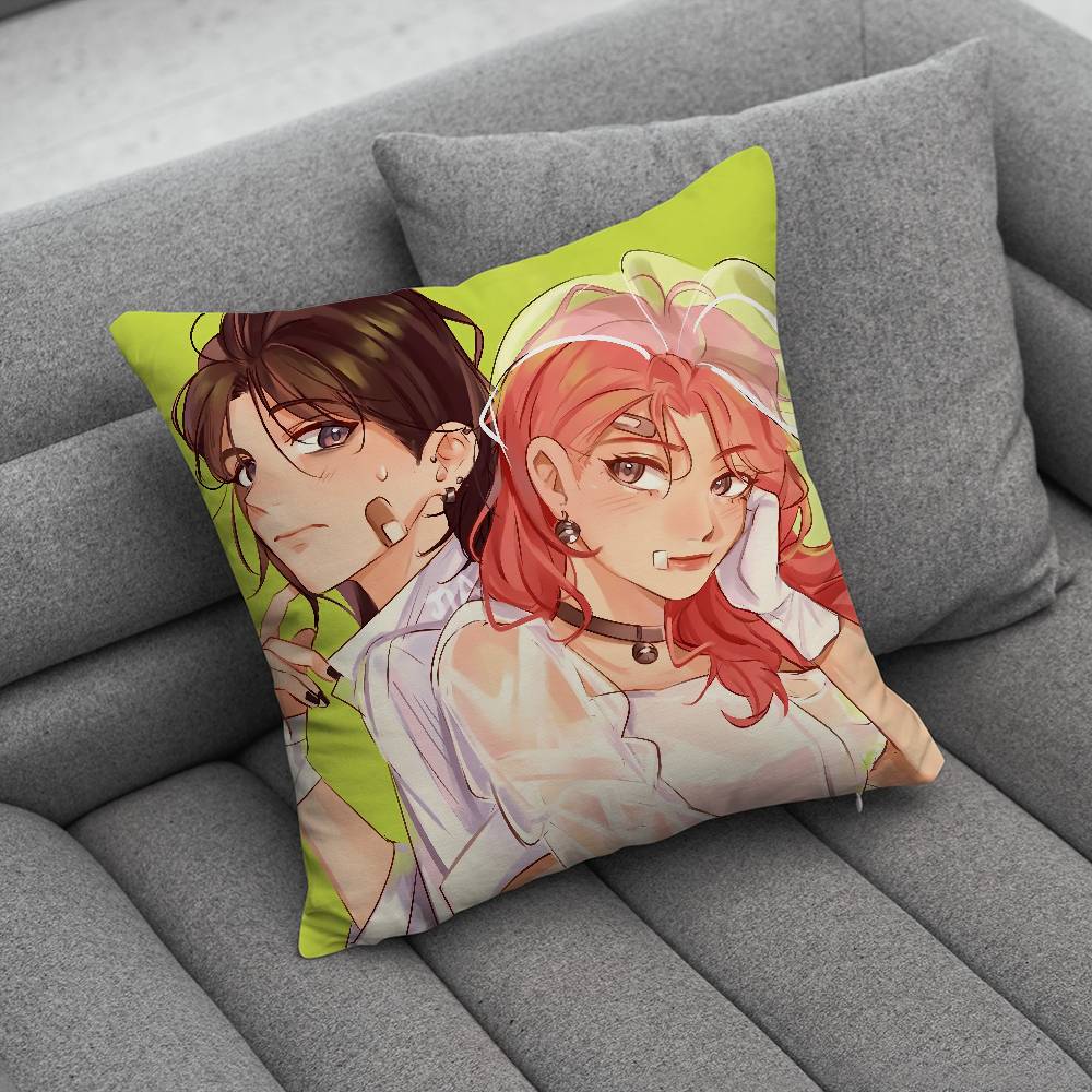 AAya Oosawa And MMitsuki Koga Print Pattern Sofa Cushion Cover Pillowcase Home Party Car Bedding