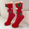 Рождественские мультяшные носки Милые носки средней длины Модные и универсальные мужские и женские осенне-зимние носки Модный стиль
