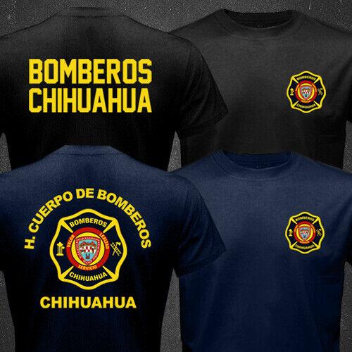 Bomberos De Chihuahua Mexico Fire DepartUnisext Firefighters Tshirt Short Sleeve Casual Cotton T Shirts
