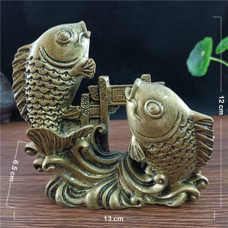 12см Статуэтки Рыб Фигурки Искусственный Нефритовый Камень Счастливый Талисман Украшения Домашний Декор Китайский Фэн-Шуй Статуя Будды Скульптура