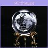 Crystal 60mm 3d Ball Glass Laser Engraved Miniature Sphere Home Gift Decor