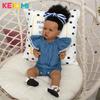 KEIUMI 57 CM Reborn Baby Dolls Full Body Silicone Baby Toddler Dress Up For Children Birthday Present