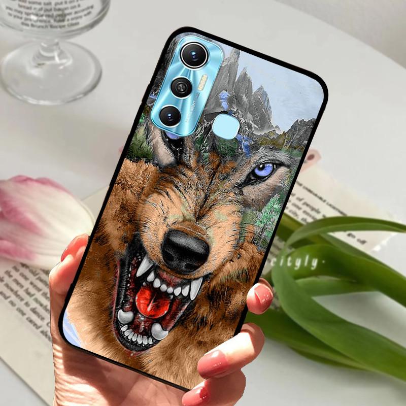 Для Infinix hot 11 Чехол Крутой Модный Чехол-Волк Мягкий Силиконовый Чехол для Телефона Для Infinix Hot 11 Hot11 X662 X662B X689F Чехол Бампер