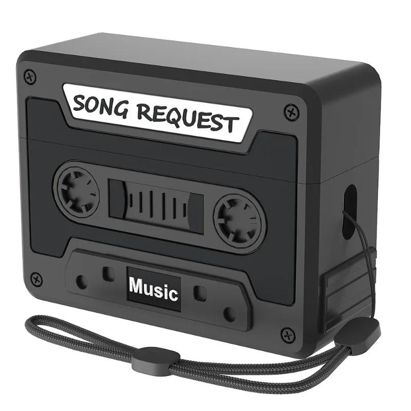 3D чехол в виде ретро кассеты для Airpods Pro 3, силиконовый защитный чехол со шнурком для AirPods Pro3, забавная классическая кассета