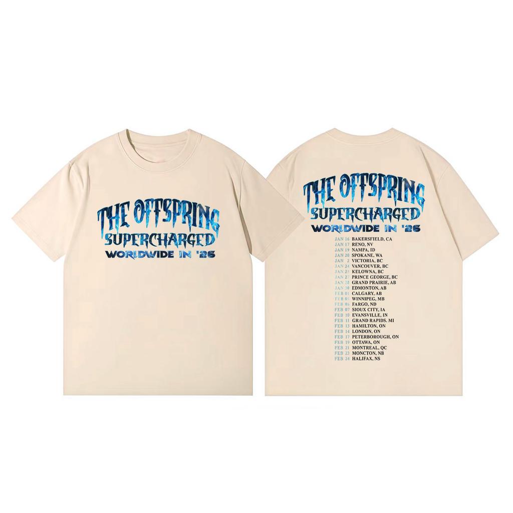 The Offspring Tour 2026 Merch Tshirts Men Women Clothing Punk Rock Short Sleeve Tshirt Summer Fashion Casual Oversized T Shirt