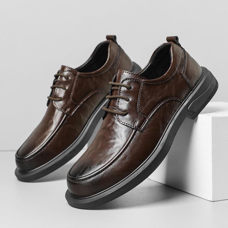 Business Casual Leather Men Shoes Genuine Leather Oxford Shoes For Men Flats Shoes