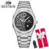 Men Watches Gold Top Brand Luxury Stainless Steel Watchband High Quality Male Clock Dropshipping Creative Design Date Wristwatch