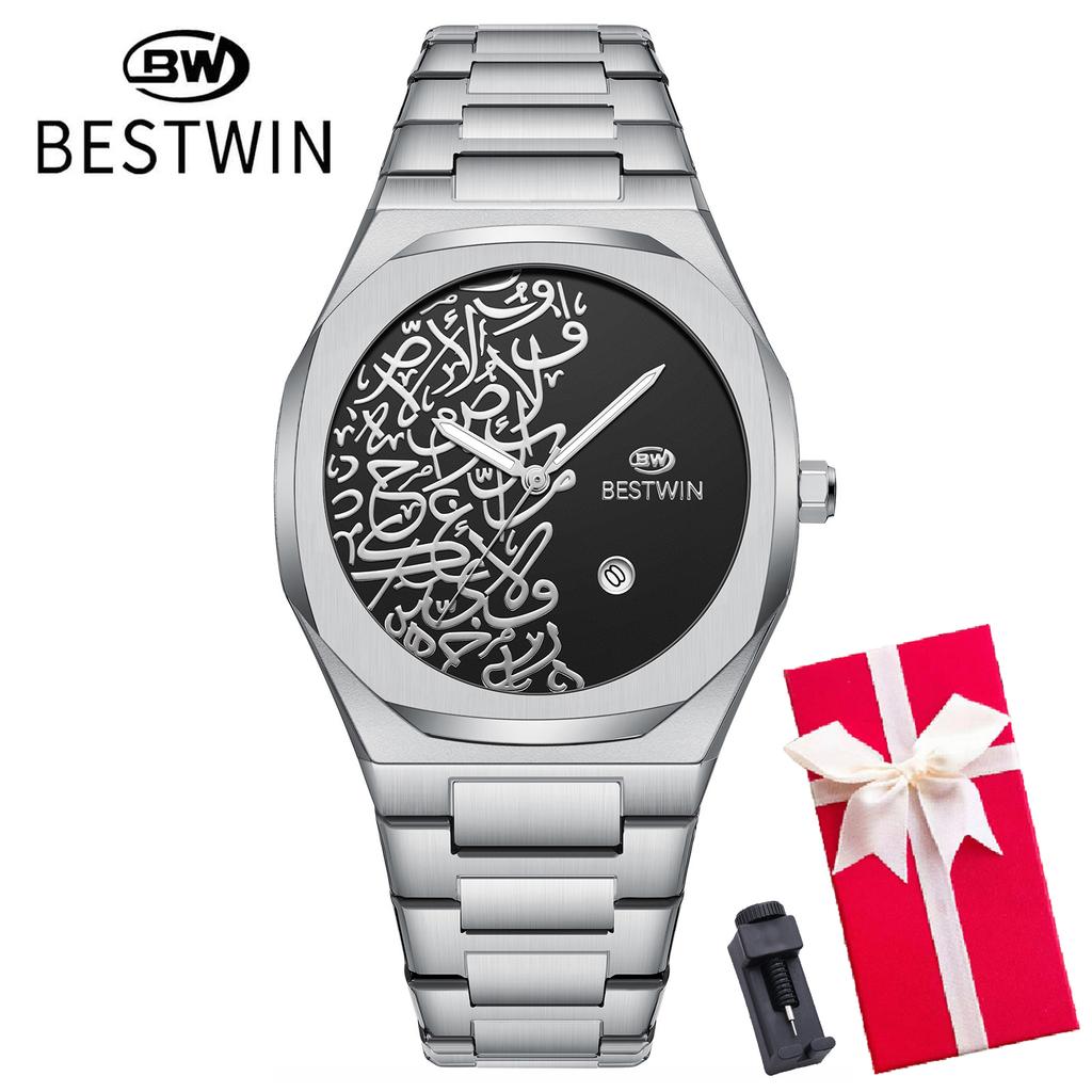 Men Watches Gold Top Brand Luxury Stainless Steel Watchband High Quality Male Clock Dropshipping Creative Design Date Wristwatch