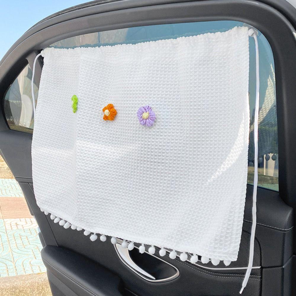 UV Protection Flower Car Blackout Curtain Car Curtain Car Bear Sliding Curtain Car Window