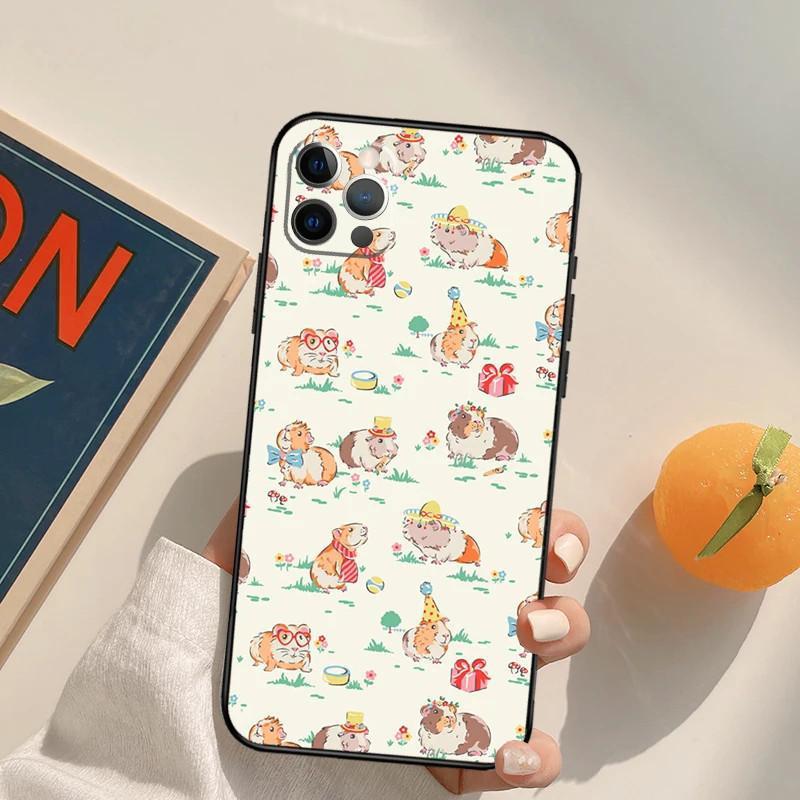 Чехол для мобильного телефона iPhone15 Mini, чехол для мобильного телефона в виде морской свинки, окрашенный в цвет анти-падения для защиты от падения руки