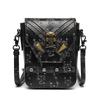 Single-shoulder Crossbody Bag with A Retro European and American Punk Industrial Style for Women