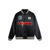 Li Ning Skateboard Series Letter Print Baseball Collar Loose Short Cotton Jacket Men Jacket Black AJMU021-1