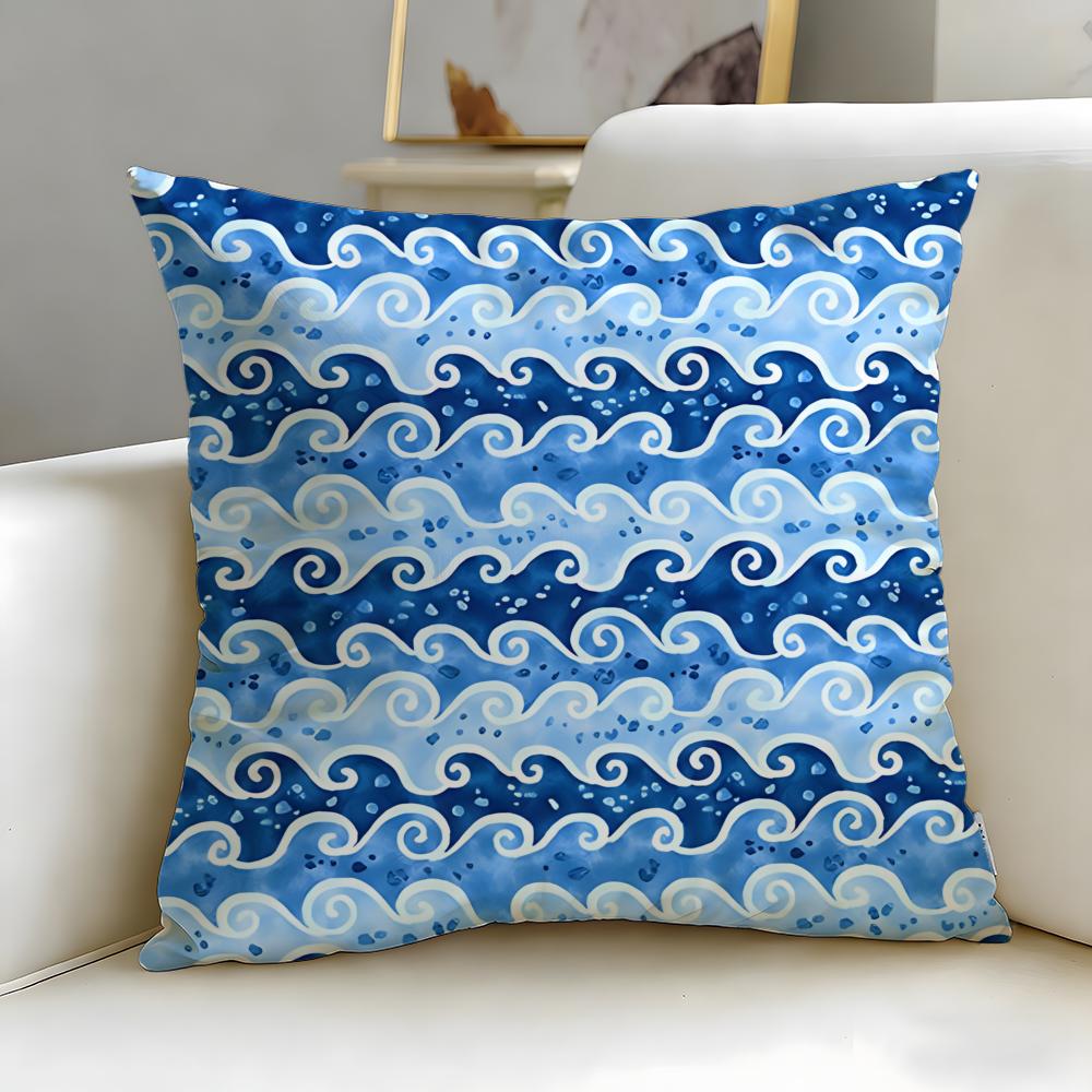 Creative Print Cushion Cover Soft EasyWash Pillow Case Versatile for Couch Bed Travel and Office