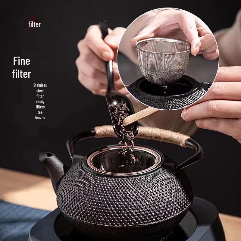 Wei Yi 1200ml Cast Iron Camping Teapot with Infuser