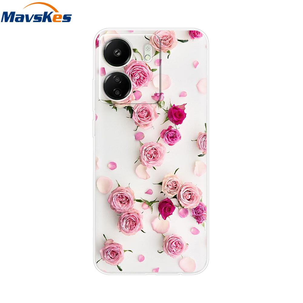 For Xiaomi Redmi 13C 4G Case New Painted Silicone Back Cover For Redmi 13C Soft Clear TPU Phone Case For Redmi 13C 5G Redmi13C