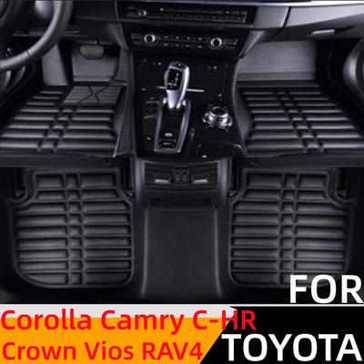3D водонепроницаемые автомобильные коврики на заказ, передние и задние напольные коврики для TOYOTA Corolla Camry C-HR Crown Vios