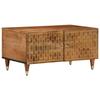 VidaXL Coffee Table 80x50x40 Cm Solid Mango Wood, Side Table, Living Room Table, Side Table, End Table, 358289