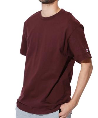 Champion Authentic Basic Хлопковая однотонная футболка с коротким рукавом, бордовый цвет, XXL,