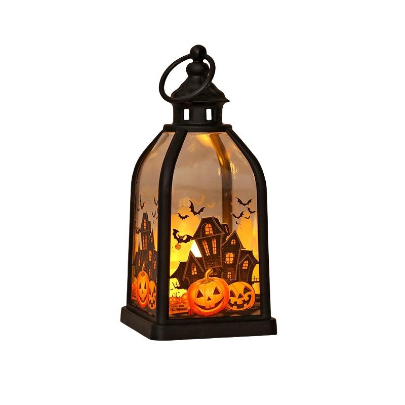 Retro Halloween Pumpkin Lantern Handheld Ghost Night Light Party Scene Decorations