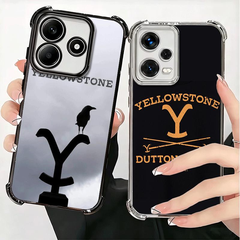 Y-Yellowstones TV Soft Phone Case For Xiaomi Redmi Note 14 15 Pro Plus 13 12 11S 11T 5G 10 9S 9 Plating Anti-Fall Fundas
