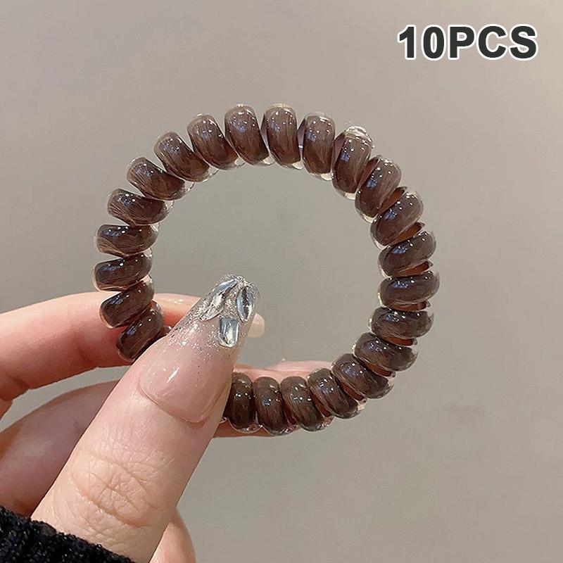 4/10Pcs Korean High-Quality Grape Coconut Polka Dot Hair Band Fresh And Versatile Hair Rope Hair Band Hair Accessories