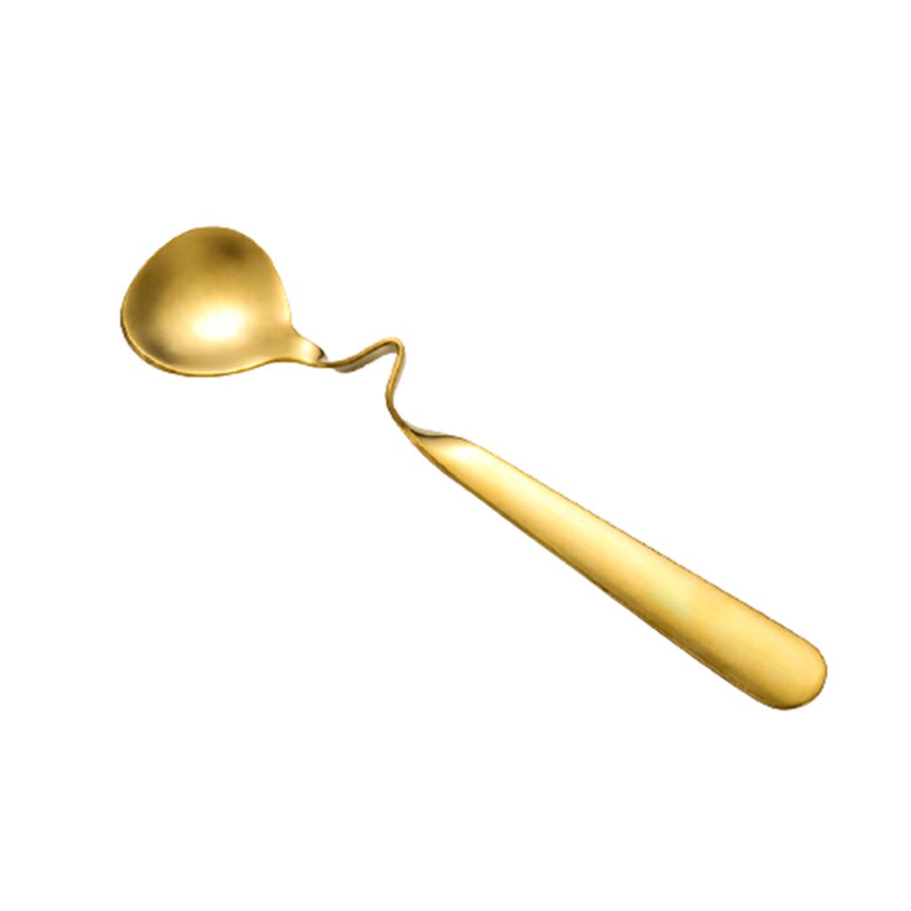 SW Ложка для перемешивания кофе из нержавеющей стали круглой формы, подвесная ложка для чая, молока, десерта