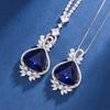 Jewelry Style Retro Simulation Royal Blue Luxury Temperament Pendant Necklace Heroine Stone 20 * 20
