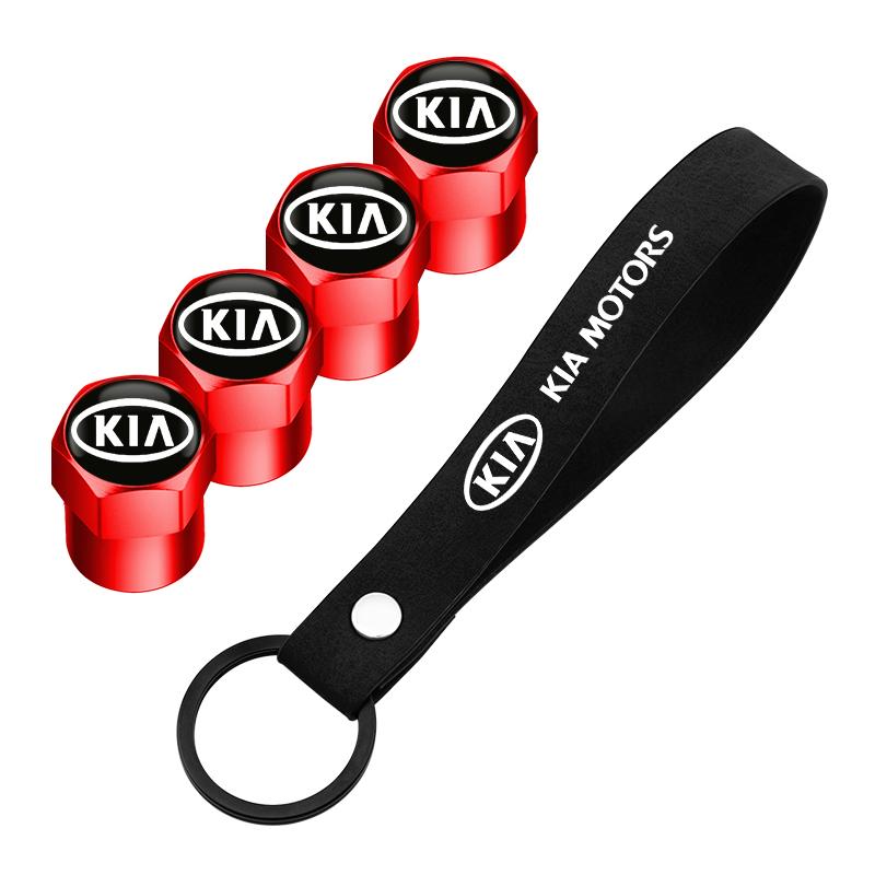 ABCDEN1 Car Suede keychain Metal Wheel Tires Valves Tyre Stem Caps For KIA Rio Ceed Sportage Cerato Soul Sorento Picanto Optima