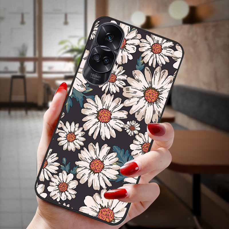 Чехол для Honor 90 Lite 5G 3D Цветочный Рельефный Тиснение Силиконовый Задний Чехол Для Honor 90 Чехол Honor90 Pro 90Pro 90Lite Мягкий Защитный