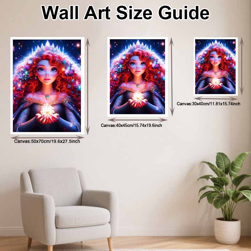 Disney diamond painting 5D round diamond full of diamonds diy handmade princess flower stickers, home decoration paintings
