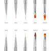 Acrylic Gel Nail Polish Thin Liner Flower Painting Drawing Manicure Tools Nail Art Brush Dual-ended