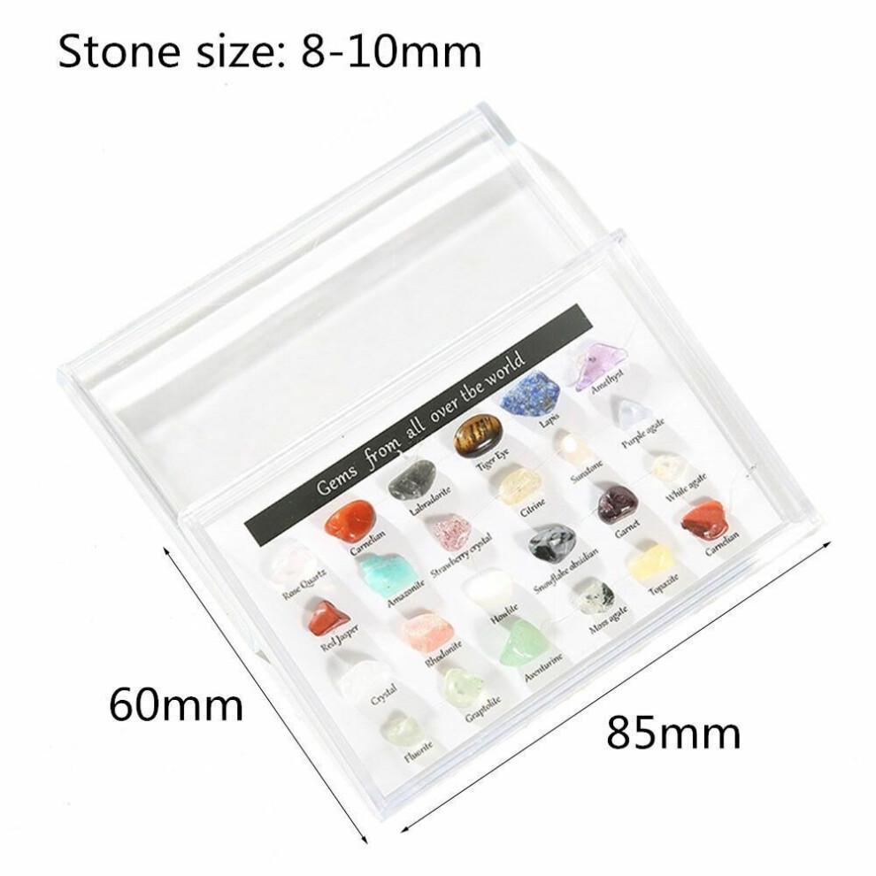 24Pcs Christmas Calendars Healing Crystal Stone Advent Countdown Calendar