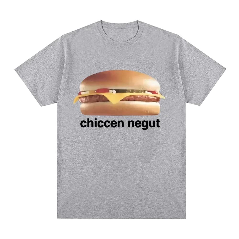 Chiccen Negut Funny Meme Graphic Printed T Shirt Fashion Roundneck Short Sleeve Casual T Shirts Women Clothing