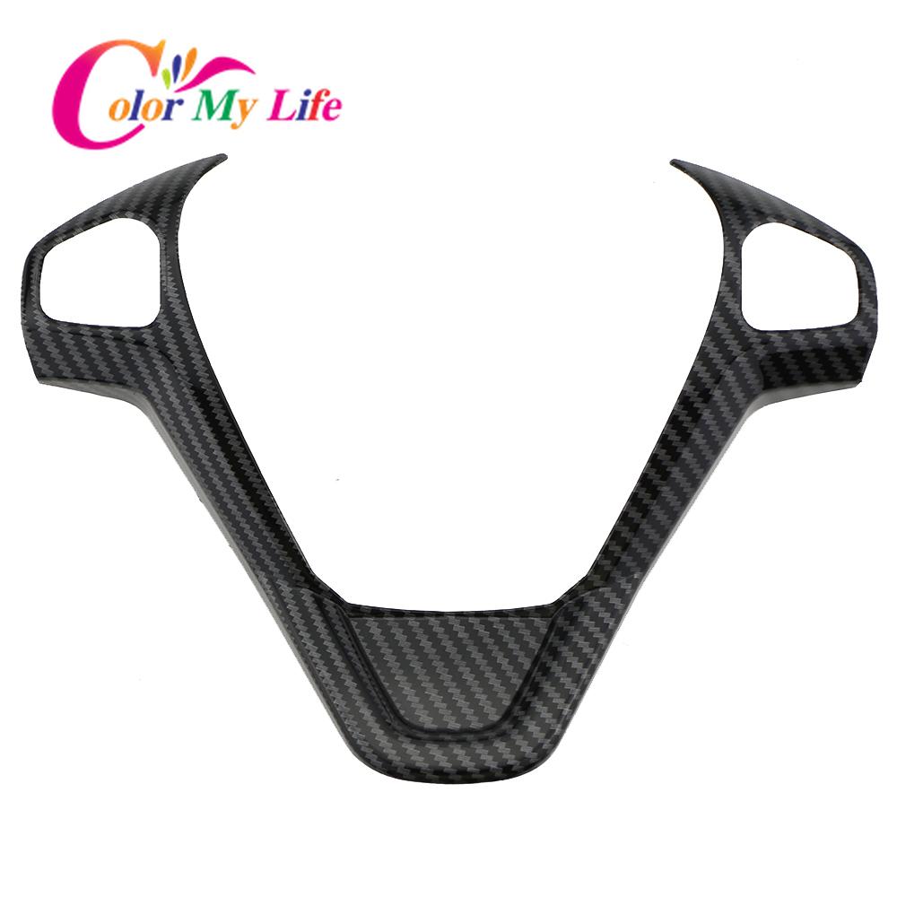 Автомобильные аксессуары для Ford Fiesta MK7 2009-2017 Ecosport 2012-2017, декоративная накладка на панель рулевого колеса