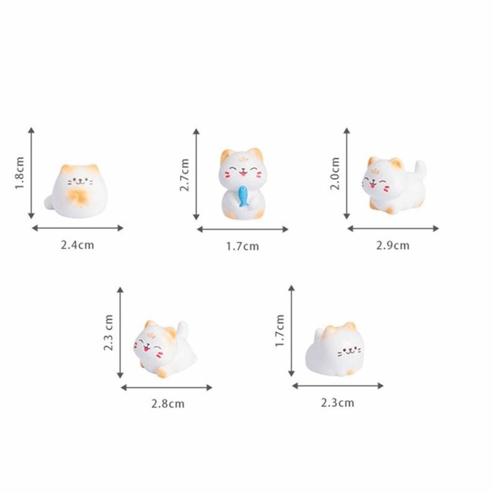 Mini Cat Desktop Decoration DIY Accessories Animal Figurine Cute Cat Ornaments  Home Decor