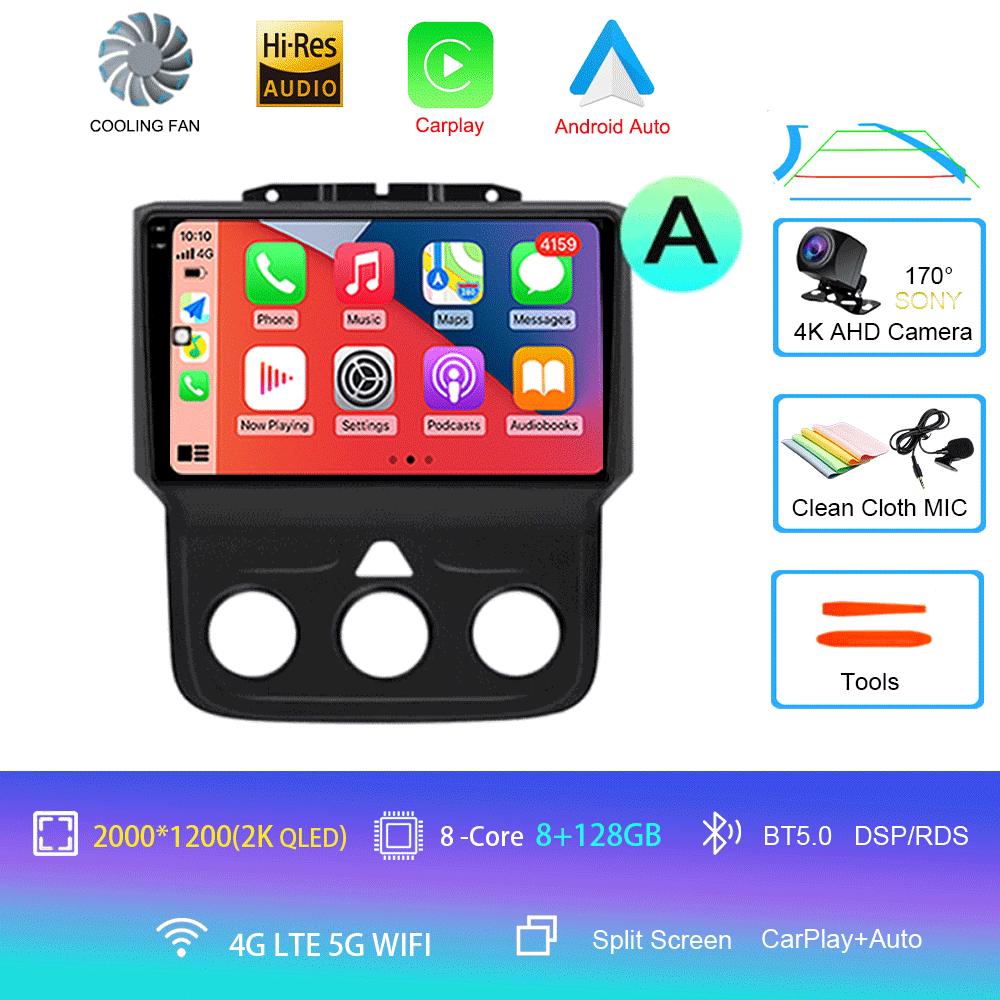 Android 14 автомобильное радио для T Dodge Ram 1500 2500 3500 2013-2018 мультимедийный стерео видеоплеер WiFi 4G Carplay Auto GPS навигация