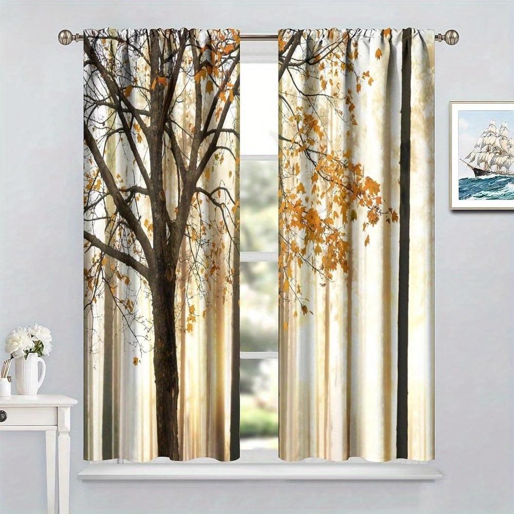 2 штуки Модные шторы с принтом под ложный фон, размер 30*65, для спальни и гостиной, украшение дома, украшение комнаты