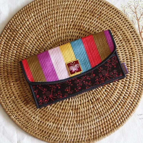 Saekdong Silk Quilted Long Wallet 5 Colors
