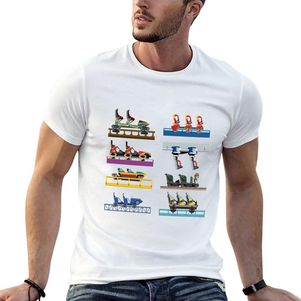 Busch Gardens Williamsburg Coaster Car Design Tshirt Basic Casual Wear Short Sleeve Top