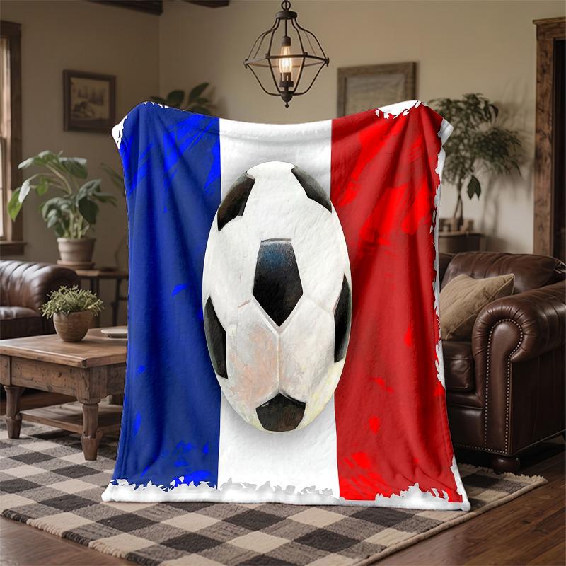 France national football team Print Flannel Blanket Soft Warm Sofa Bed Throw Blanket For Home Office Bedroom